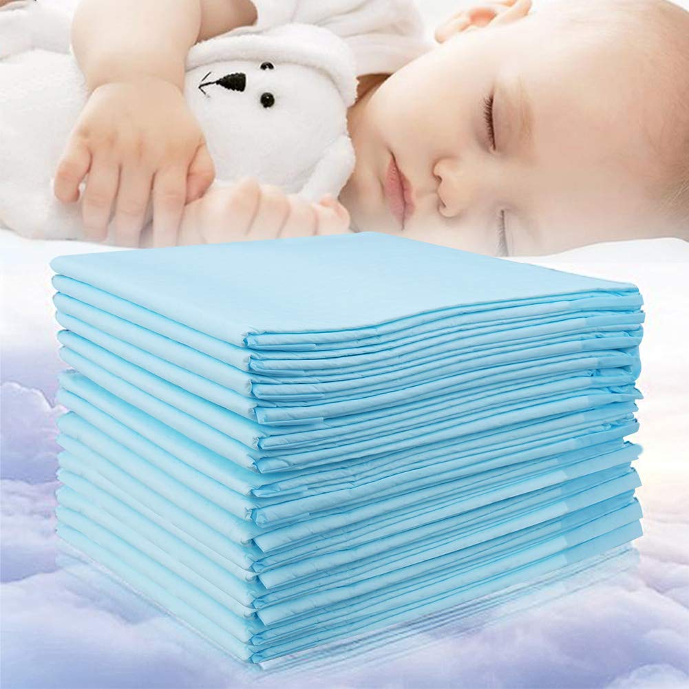 Zdolmy Baby Disposable Changing Pad, 20Pack Soft Waterproof Mat, Portable Diaper Changing Table & Mat, Leak-Proof Breathable Underpads Mattress Play Pad Sheet Protector(13'' 18'') - Image 1